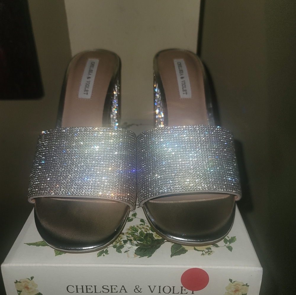 Chelsea & Violet Rhinestone Mules - Picture 2 of 10